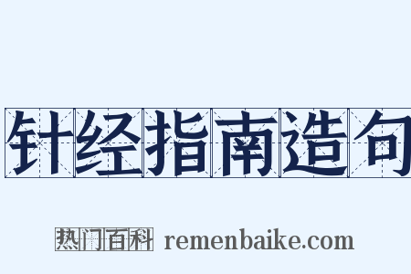 针经指南造句是什么意思的图片